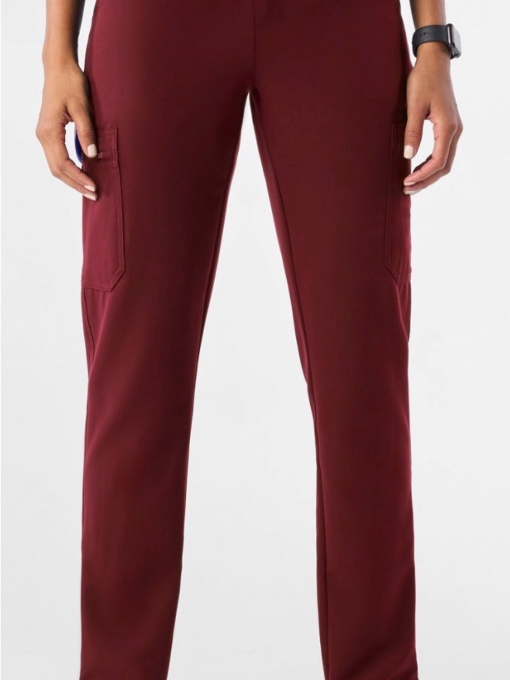 FIGS Women's Straight-Leg Yola Pant Burgundy